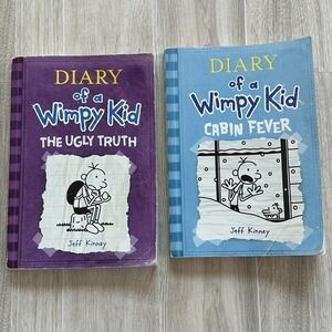 Diary of a Wimpy Kid Book Set Jeff Kinney The Ugly Truth Cabin Fever Books 5 & 6